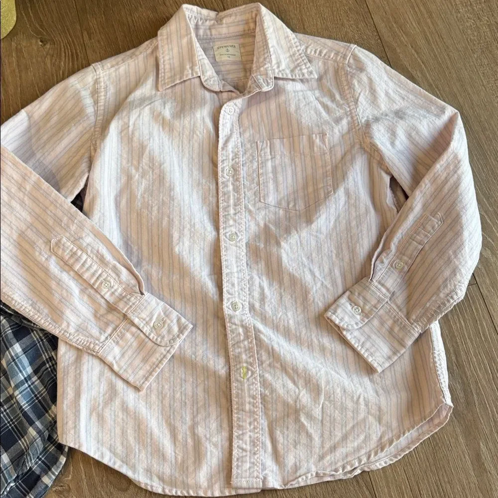 ((3 PIECE)) CREWCUTS BUTTON DOWN BUNDLE SIZE 10 EUC